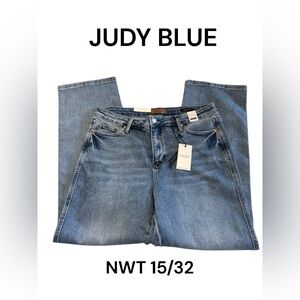 JUDY BLUE Haven Straight Mid Rise Tummy Control Size 15/32 NWT